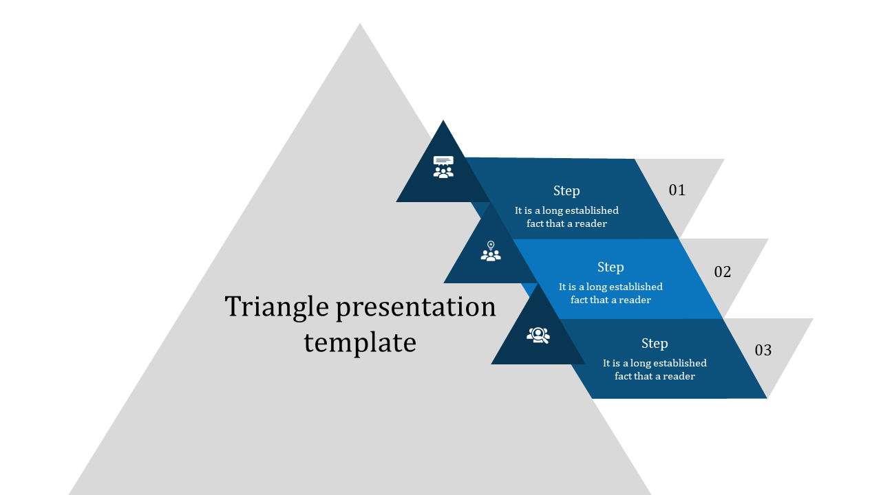 triangle presentataion template-triangle presentataion template-3-blue